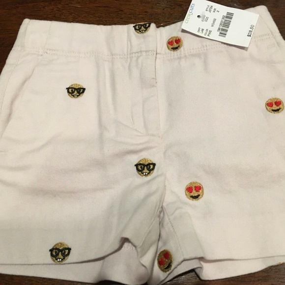 CREWCUTS Girls Toddler Size 2 Emoji Shorts - Picture 1 of 1
